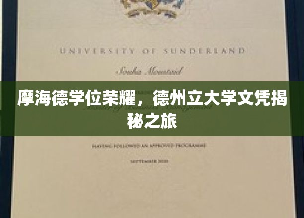摩海德学位荣耀，德州立大学文凭揭秘之旅