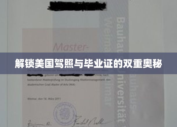 跨越东西半球，揭秘美国驾照与毕业证的完美融合