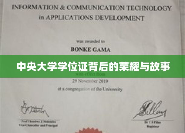 探寻中央大学学位证的传奇印记与不凡历程