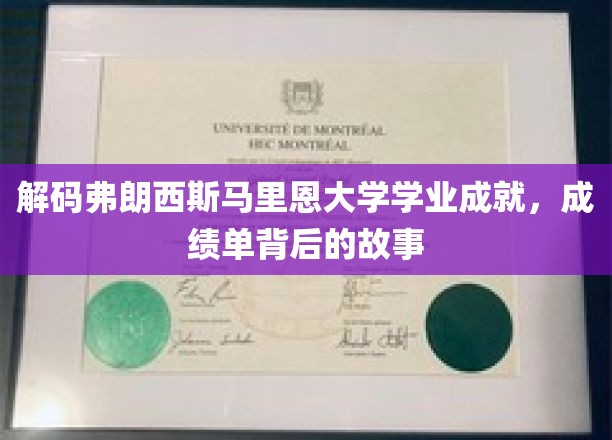 解码弗朗西斯马里恩大学学业成就,成绩单背后的故事