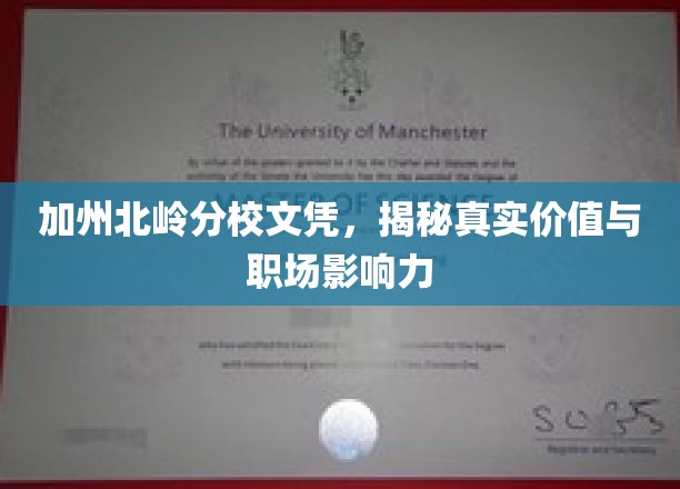 加州北岭文凭背后的力量，职场价值大揭秘