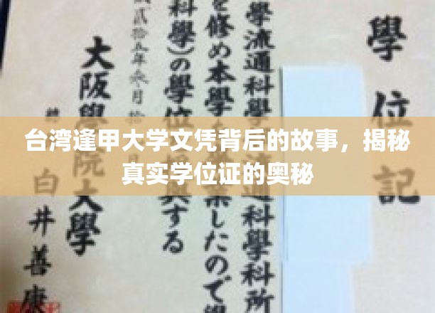 探寻台湾逢甲大学文凭的神秘面纱，揭开学位证的深层秘密