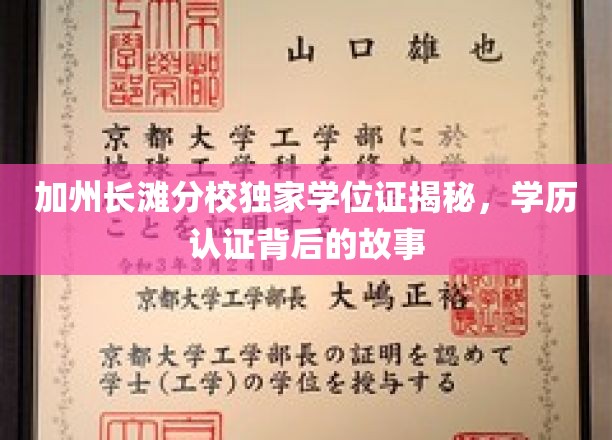加州长滩分校学位证探秘，揭开学历认证的非凡历程