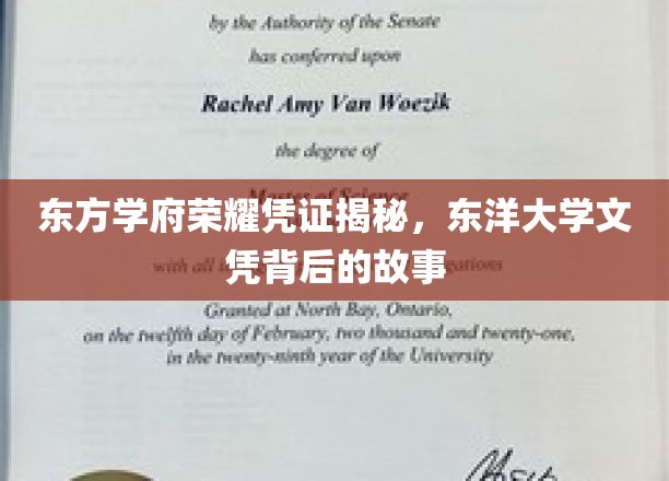 探寻东方学府荣耀，揭秘东洋大学文凭背后的传奇故事