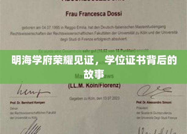 明海学府辉煌映证，一纸学位证背后的传奇历程