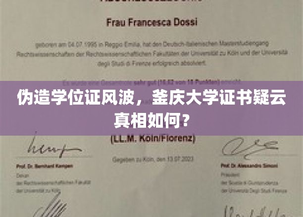 伪造学位证风波：釜庆大学证书疑云真相揭秘