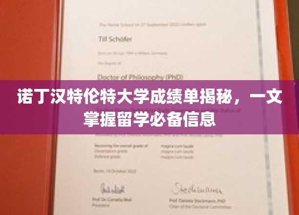 揭开诺丁汉特伦特大学成绩单面纱，留学必备指南一网打尽