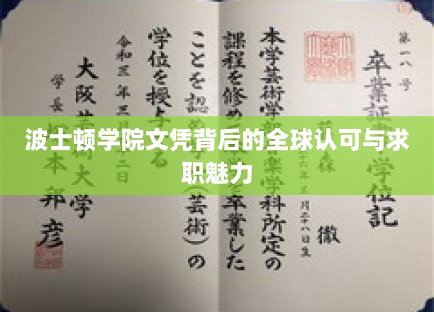 波士顿学院文凭，国际通行证，职场新起点
