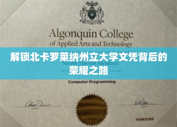 探寻北卡罗莱纳大学荣耀文凭背后的成长轨迹