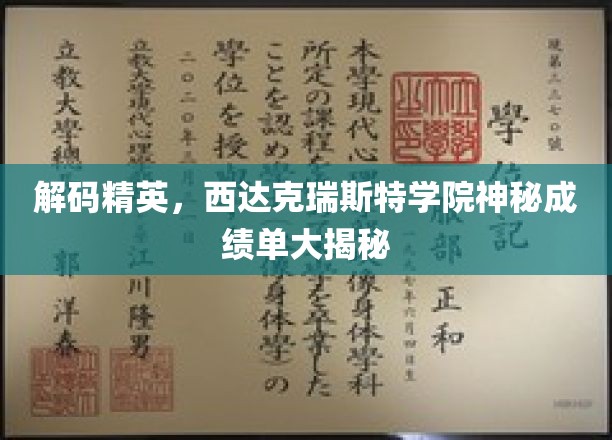 揭秘精英之路，西达克瑞斯特学院不为人知的卓越成就