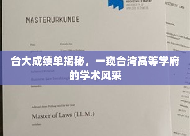 台大成绩单揭秘，一窥台湾高等学府的学术风采