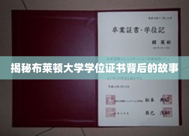 布莱顿大学学位证书，探寻其背后的传奇与荣耀