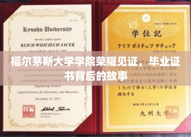 福尔茅斯荣耀时刻，揭秘毕业证书背后的传奇故事