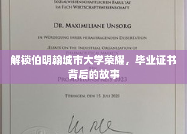 解锁伯明翰城市大学荣耀，毕业证书背后的故事