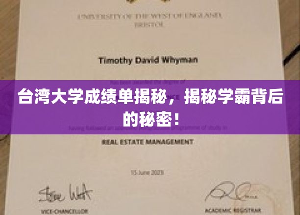 解码台大精英，揭秘学霸背后的学习秘籍