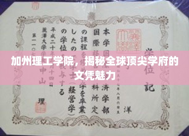 解码加州理工，顶尖学府文凭的非凡吸引力