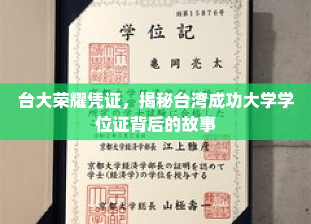 探寻台大荣耀，揭秘成功大学学位证的传奇历程