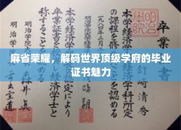 麻省荣耀，解码世界顶级学府的毕业证书魅力
