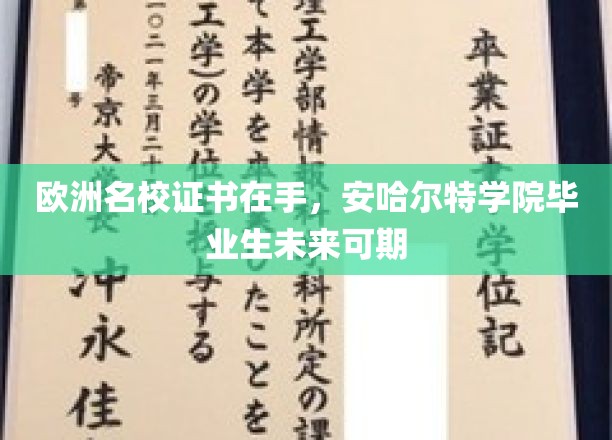 欧洲名校证书在手，安哈尔特学院毕业生前程似锦