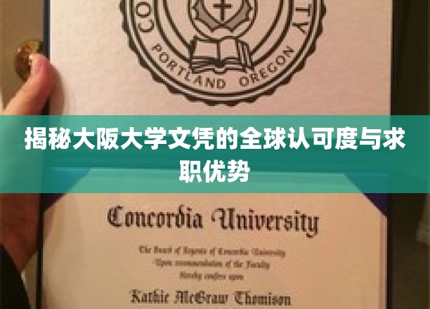 大阪大学文凭，国际认可与职场竞争力的双引擎
