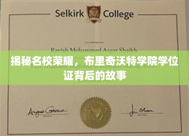 探寻名校之光，布里奇沃特学院学位证背后的荣耀篇章