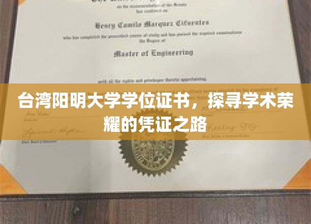 台湾阳明大学学位证书，探寻学术荣耀的凭证之路