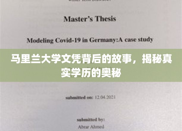 马里兰大学文凭背后的故事，揭秘真实学历的奥秘