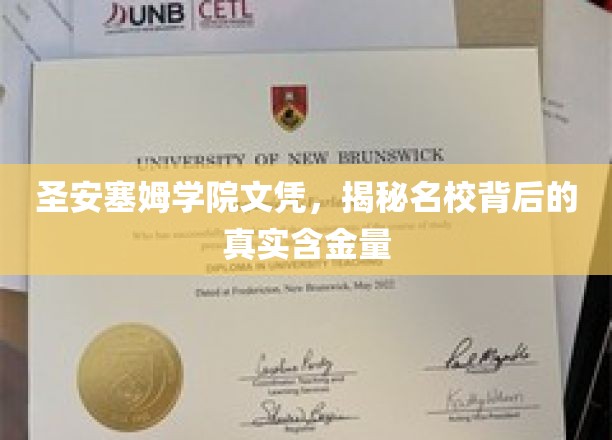 圣安塞姆学院文凭，揭秘名校背后的真实含金量