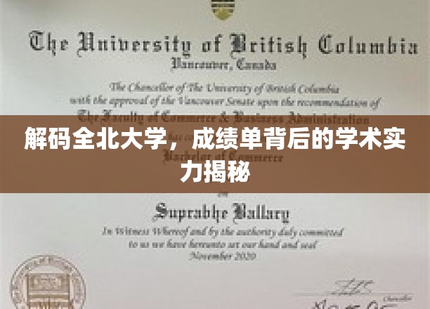 探寻全北大学学术奥秘，揭秘成绩单背后的实力底蕴