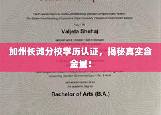 加州长滩分校学历认证揭秘，探究其教育价值的深度解析