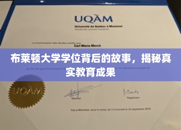 布莱顿大学学位背后的故事，揭秘真实教育成果