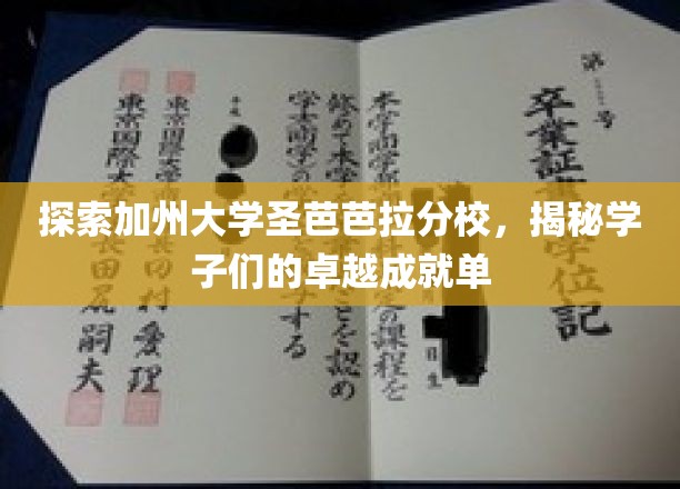 解码加州圣芭芭拉学子辉煌，揭秘卓越成就背后的故事