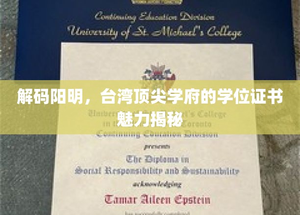 台湾精英学府学位证书背后的阳明之谜