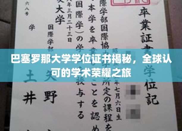 巴塞罗那大学学位背后的国际认可与荣耀探寻之旅