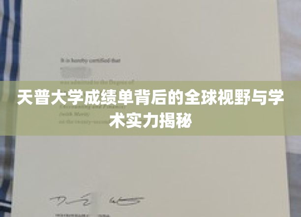 天普大学成绩单背后的全球视野与学术实力揭秘