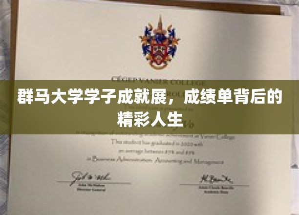 群马大学学子成就展，成绩单背后的精彩人生