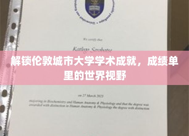 探寻伦敦城市大学卓越成就，一纸成绩单映照国际舞台风采