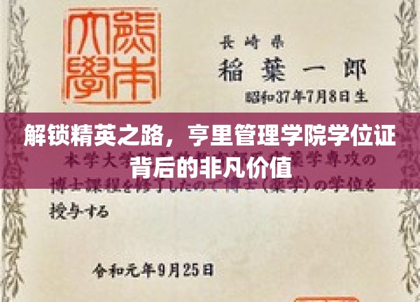 亨里管理学院学位证，开启职场精英之旅的钥匙