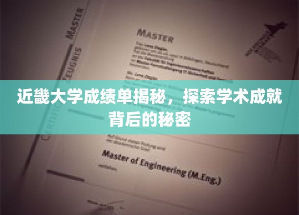 近畿大学成绩单揭秘，探索学术成就背后的秘密