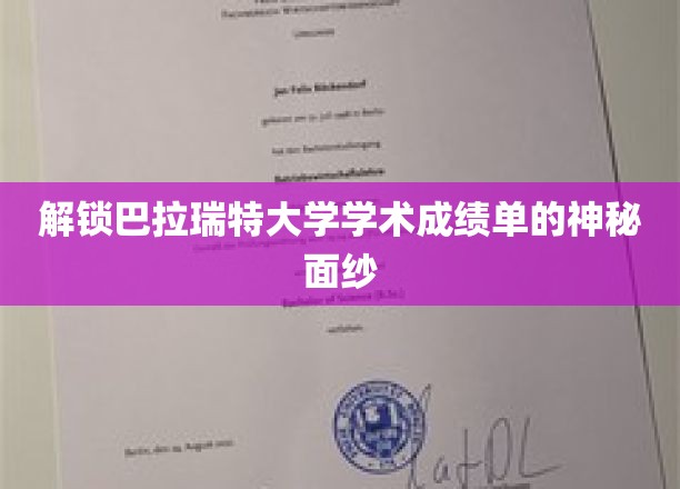 揭开巴拉瑞特大学成绩单背后的秘密世界