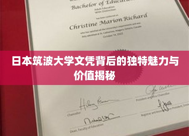 揭秘日本筑波大学文凭的独特魅力和价值