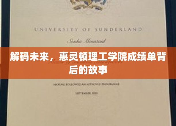 未来解码，揭秘惠灵顿理工学院成绩单背后的精彩篇章