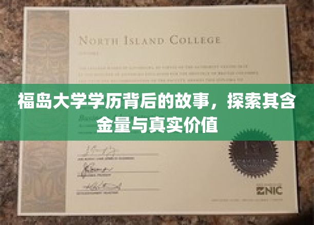 福岛大学学历背后的故事，探索其含金量与真实价值