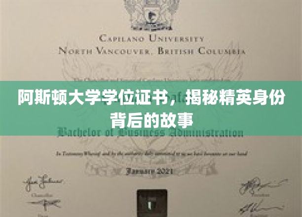 阿斯顿大学证书背后的精英传奇，揭秘身份背后的秘密人生