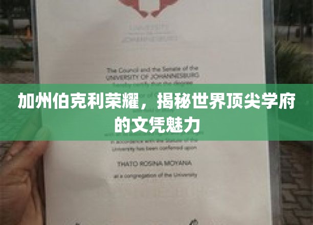 金榜题名加州伯克利，探秘世界顶级名校文凭魅力
