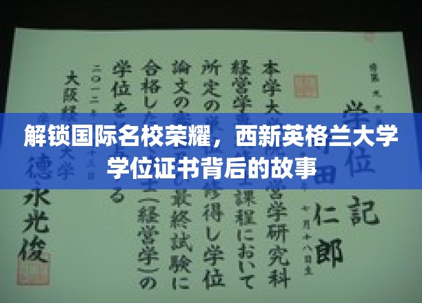 解锁国际名校荣耀，西新英格兰大学学位证书背后的故事