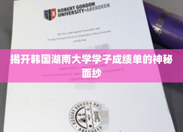 揭秘韩流之源，湖南大学学子成绩单背后的辉煌与努力
