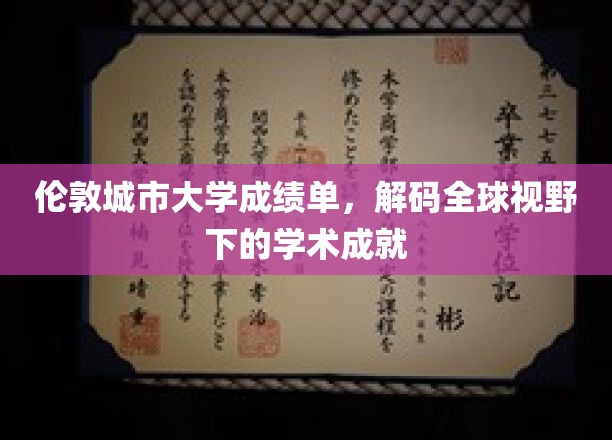 伦敦城市大学成绩单，解码全球视野下的学术成就
