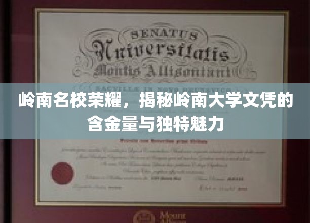 岭南名校荣耀，揭秘岭南大学文凭的含金量与独特魅力