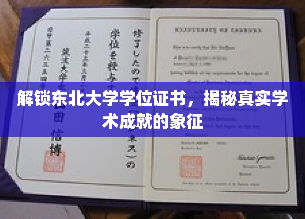 东北大学学位证书背后的荣耀密码，探寻学术成就的璀璨象征